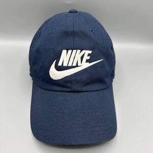 Nike Heritage 86 Hat Men Blue Embroidered Strap Back Cap Cotton